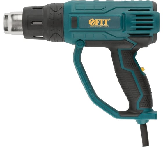Изображение товара Технический фен FIT 2000 Вт, 350/600 C, 300/500 л/мин, резиновая накладка, коробка 80612