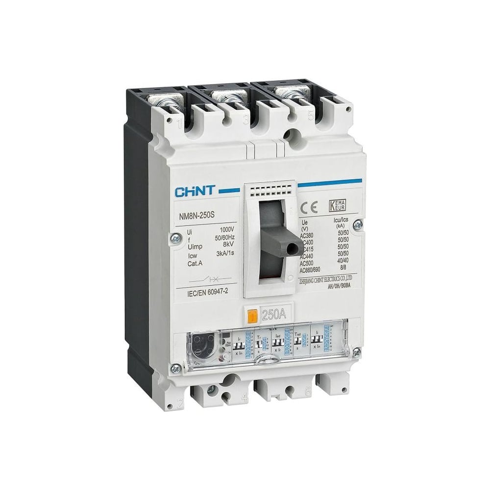 Изображение товара Автоматический выключатель CHINT NM8N-250S EN 63А 50кА с электронным расцеплением