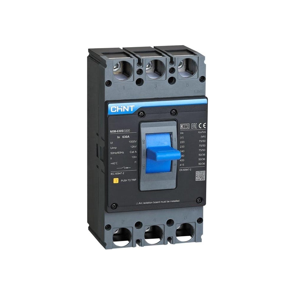 Изображение товара Автоматический выключатель CHINT NXM-630S 3п 400А 50кА для электросетей