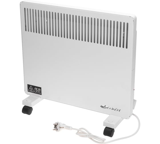 Изображение товара Электрический конвектор с механическим термостатом СОКОЛ 1 кВт, Х нагревательный элемент + ролики + крепление на стену 60-0086