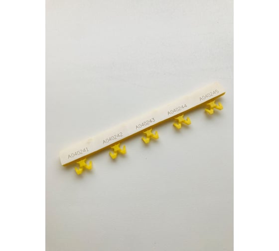 Изображение товара Пломба ООО Пломба.Ру пластиковая кпп-1-0003 для контейнеров и пеналов, цвет желтый, 100 шт. 1006201