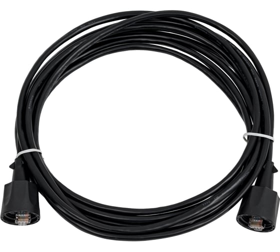 Изображение товара Индустриальный патч-корд LANMASTER RJ45-RJ45 4 пары FTP категория 5е 5м черный, LAN-S45-45-5.0-WP