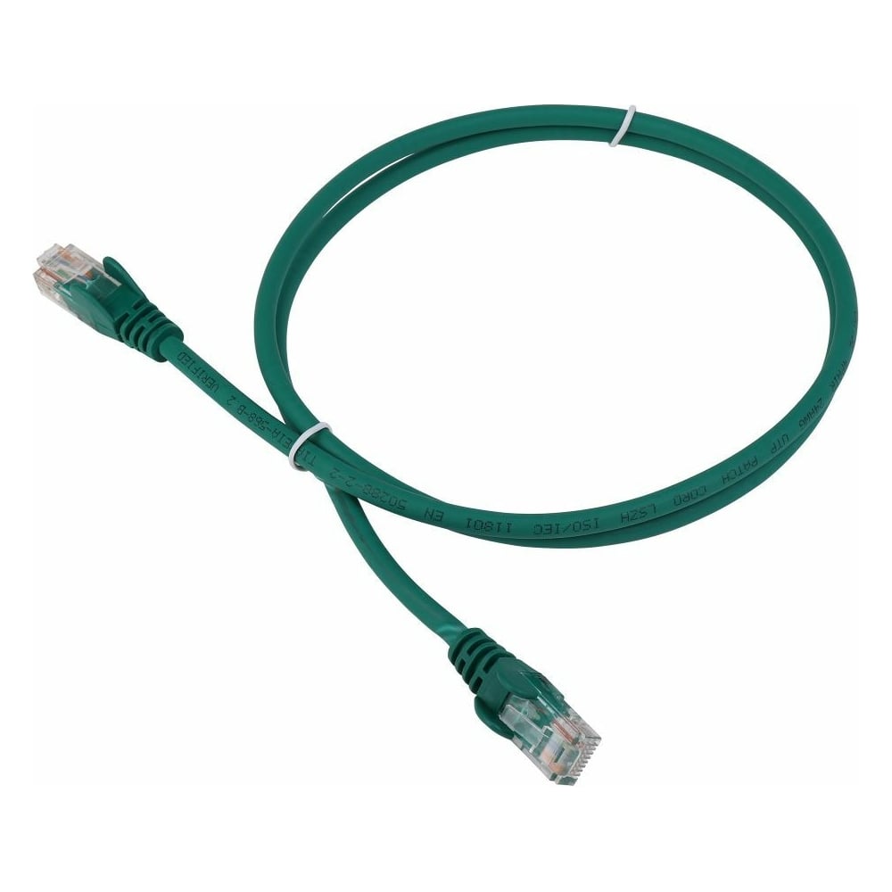 фото Патч-корд lanmaster rj45-rj45, 4 пары, utp, категория 5е, 0.5 м, зеленый, lszh, lan-pc45/u5e-0.5-gn