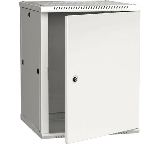 Изображение товара Шкаф ITK LINEA W 19дюйм 18U 600х600мм настенный, металлическая дверь RAL7035 LWR3-18U66-MF
