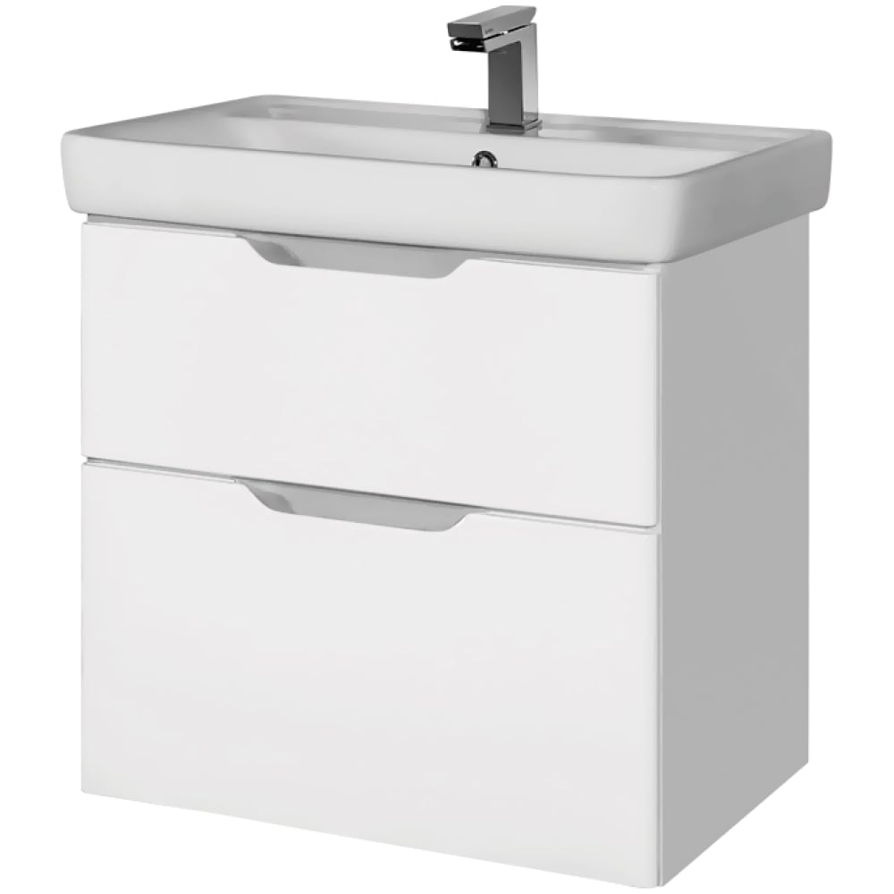 Изображение товара Подвесная тумба с раковиной Dreja q 60 см белый глянец 2 ящика