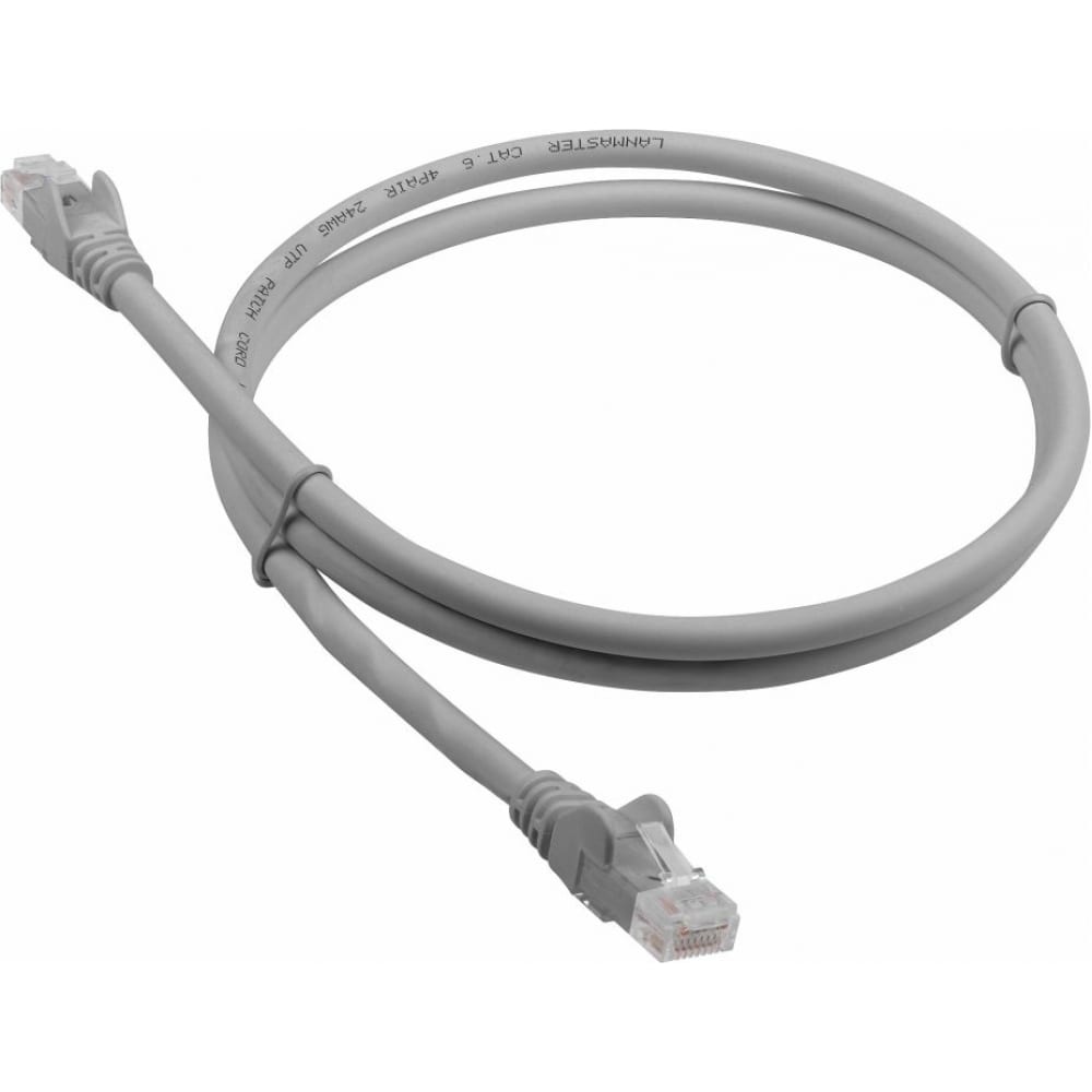Патч-корд LANMASTER кабель u utp indoor 4 пары категория 6 lanmaster одножильный медь 305 м серый