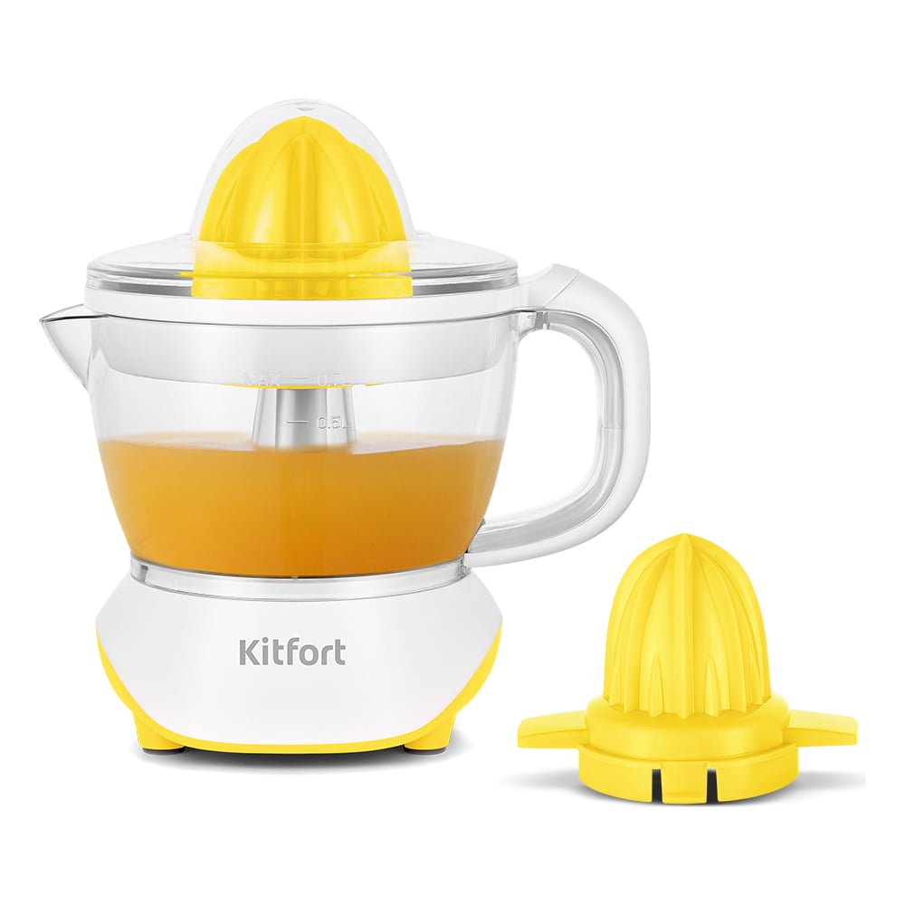 Изображение товара Соковыжималка для цитрусовых Kitfort бело-желтый КТ-1147-3