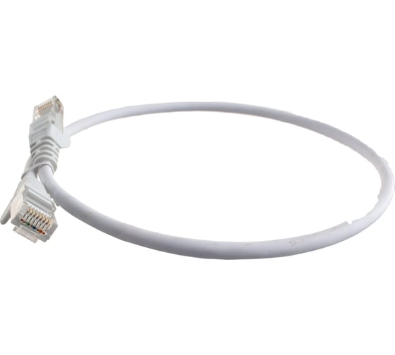 Изображение товара Патч-корд LANMASTER RJ45-RJ45, 4 пары, UTP, категория 5е, 0.5 м, белый, LSZH, LAN-PC45/U5E-0.5-WH