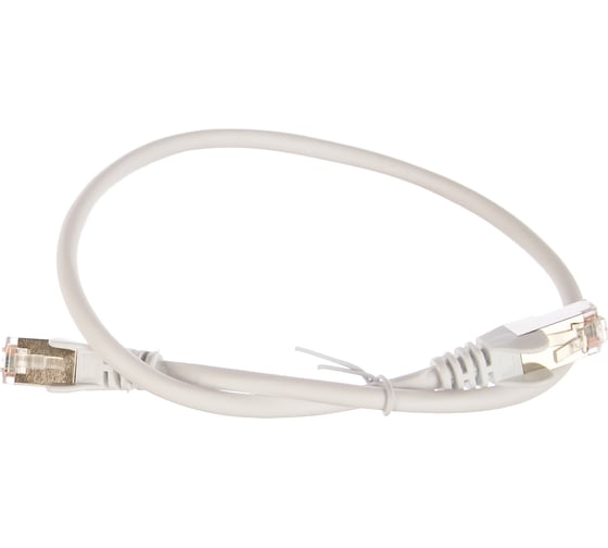 Изображение товара Патч-корд LANMASTER RJ45-RJ45, 4 пары, FTP, категория 5е, 0.5 м, белый, LSZH, LAN-PC45/S5E-0.5-WH