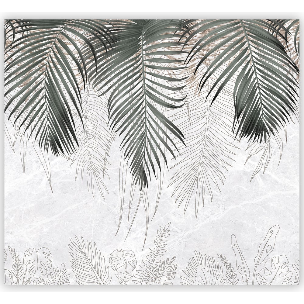 Изображение товара Фотообои Fbrush Пальмовые ветви 3x2,7 - рельефные моющиеся виниловые