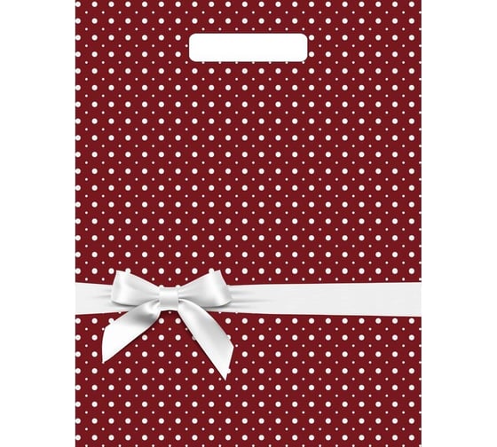 Изображение товара Пакет с вырубной ручкой ООО Комус Горох 40x30 см, 50 шт. 973566