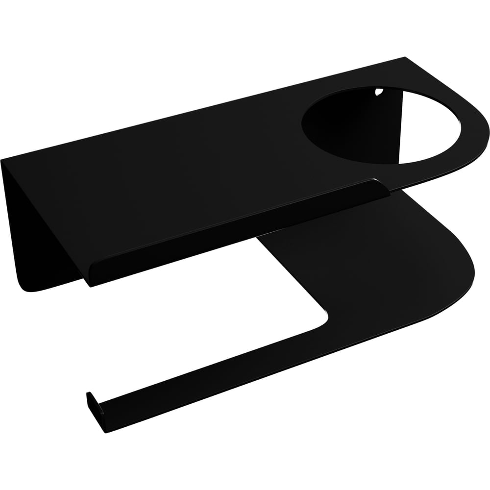 Изображение товара Держатель для туалетной бумаги с полкой для диффузора черный