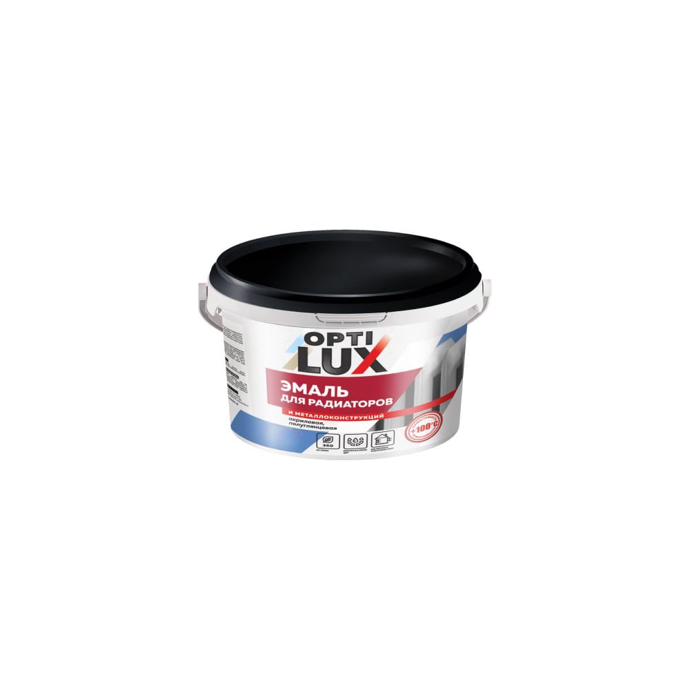 Изображение товара Акриловая эмаль ОПТИЛЮКС для радиаторов и металлоконструкций, 0.5кг