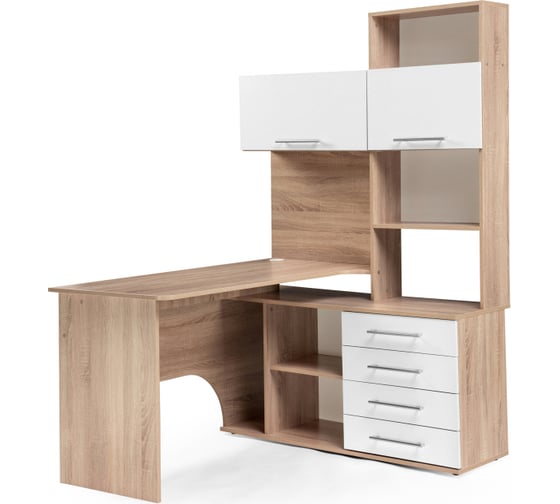 Изображение товара Стол Woodville кст-14п правый дуб сонома/белый 285122