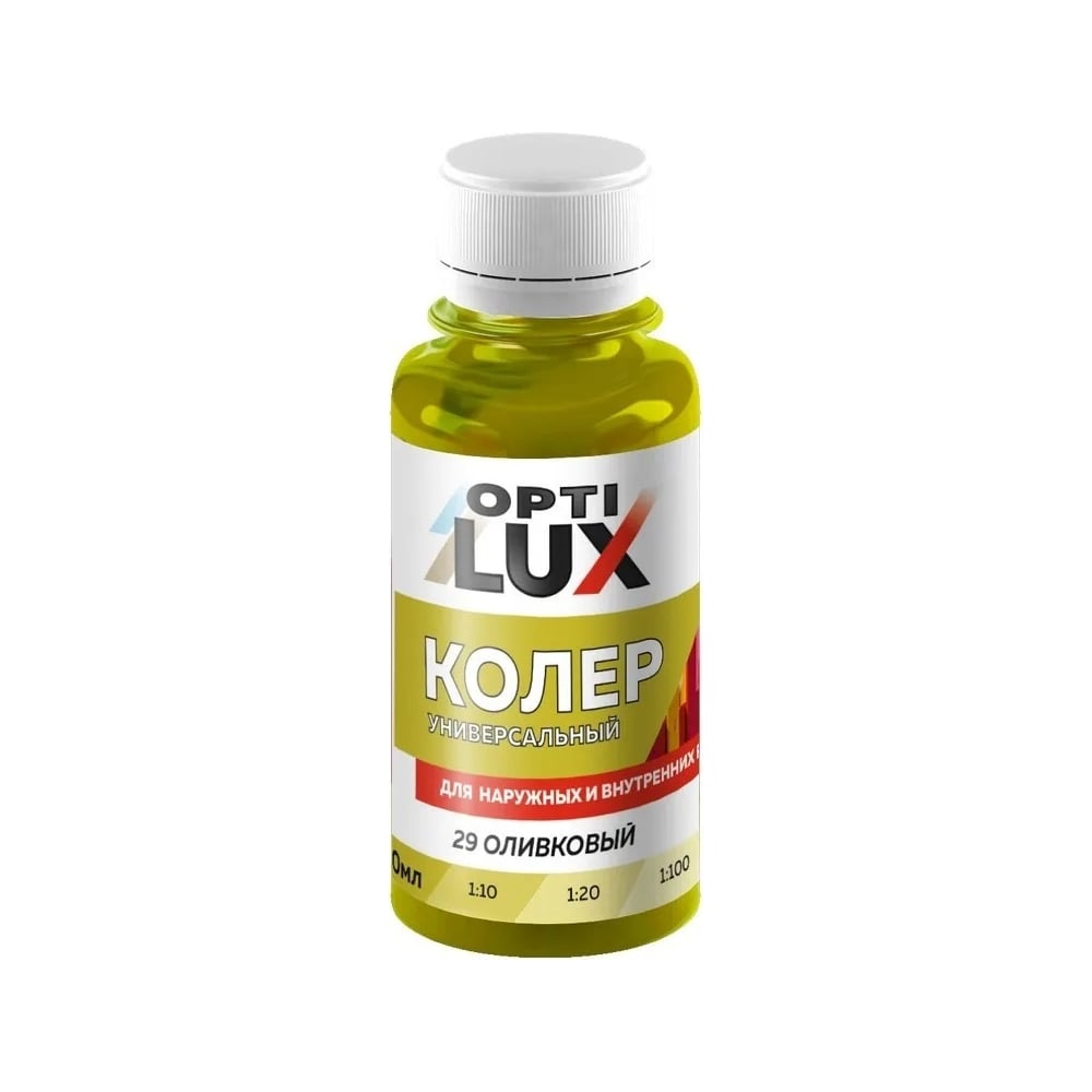 Изображение товара Колеровочная паста ОПТИЛЮКС 29 оливковый 100мл высокое качество для внутренних работ