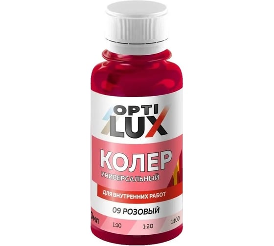 Изображение товара Колеровочная паста ОПТИЛЮКС 09 розовый 100мл 04466