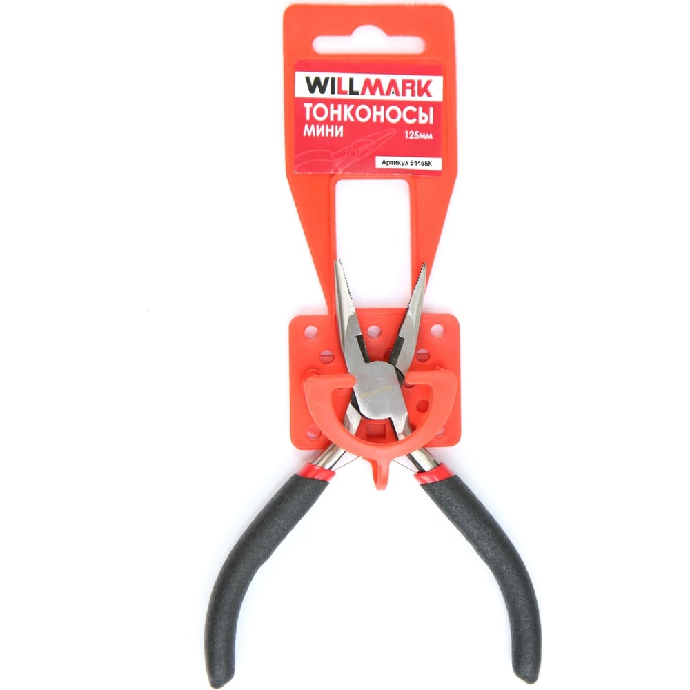 Изображение товара Тонконосы мини Willmark 125мм из инструментальной стали