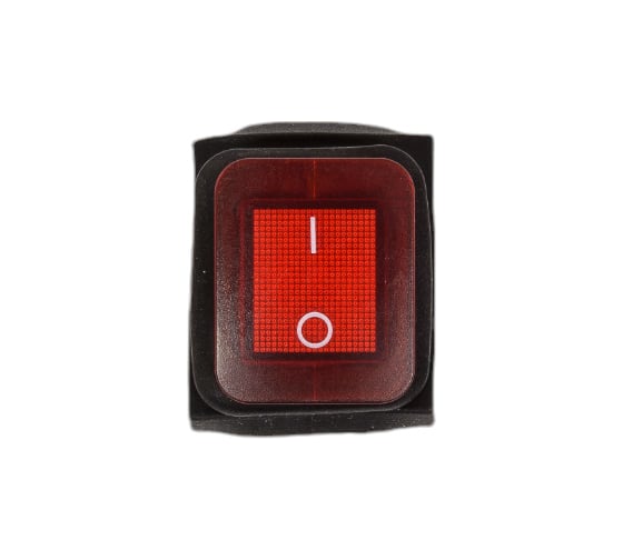 Изображение товара Клавишный выключатель REXANT 250V 15А (4с) ON-OFF красный с подсветкой ВЛАГОЗАЩИТА (RWB-507) 36-2360-1