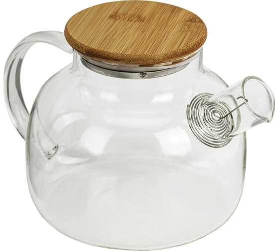 Изображение товара Заварочный чайник DASWERK 900 мл, бочонок, жаропрочное стекло, спиральное сито 608644