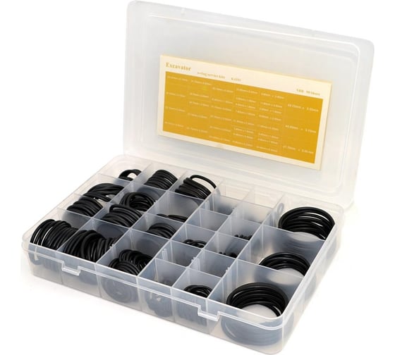 Изображение товара Набор колец резиновых уплотнительных O-Ring NBR90 kato 444 шт HIMPT 00-00011104