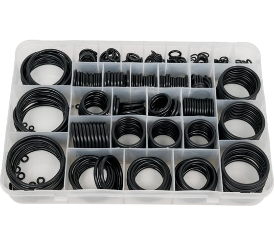 Изображение товара Набор колец резиновых уплотнительных O-Ring NBR70 метр. (№8с) 419 шт HIMPT 00-00001405