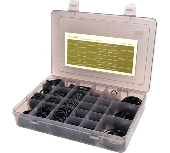 Изображение товара Набор колец резиновых уплотнительных O-Ring NBR90 kobelco 447 шт HIMPT 00-00011107