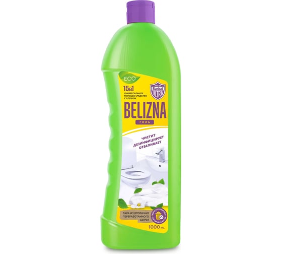 Изображение товара Отбеливающее и дезинфицирующее средство Бархат Ultra barhat белизна, 1000 мл, гель Б721/1