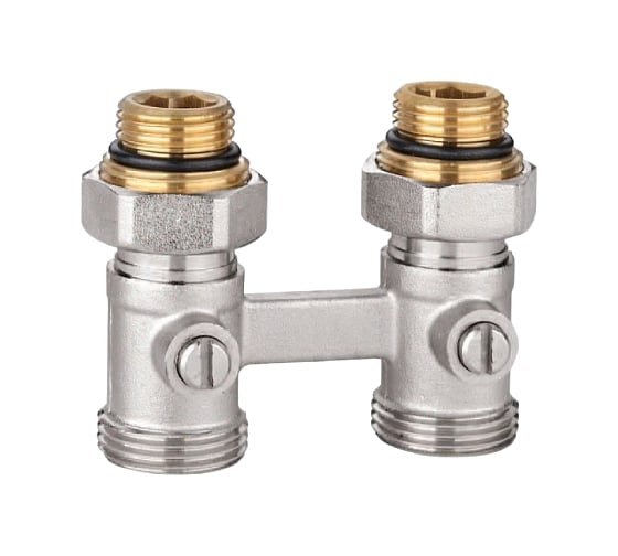 Изображение товара Узел запорно-присоединительный KROMWELL EUROS для нижнего подключения радиаторов прямой EU.ST6015045 12_k