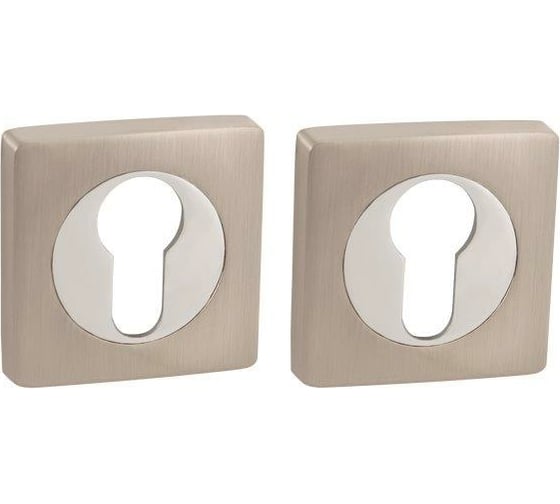 Изображение товара Накладка под цилиндр PUNTO ET ZQ SN/CP-3 матовый никель/хром 41061