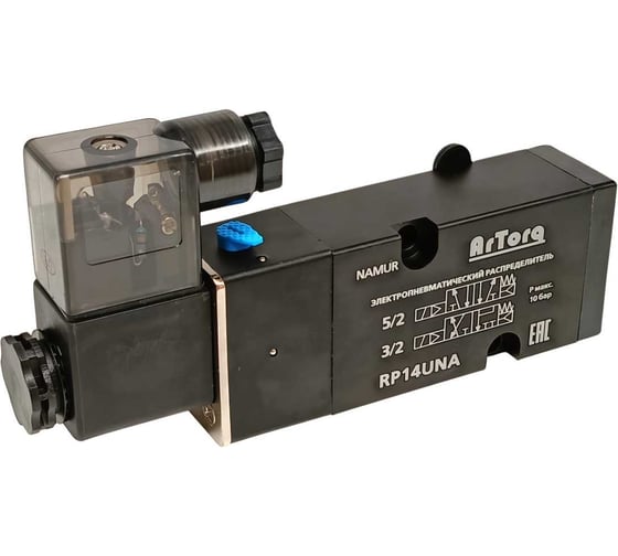 Изображение товара Пневматический распределитель универсальный стандарт ArTorq Архимед NAMUR, соленоидный, золотникового типа, G 1/4", RP14UNA.24DC