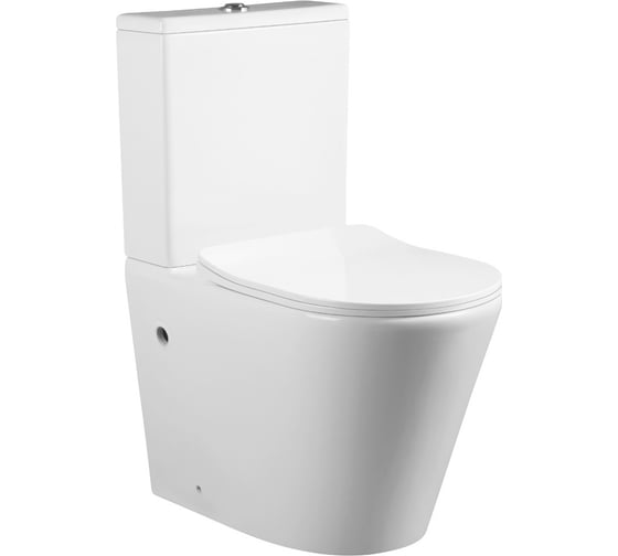 Изображение товара Напольный унитаз-компакт Cerutti SPA sella ct безободковый, сиденье с микролифтом 9864