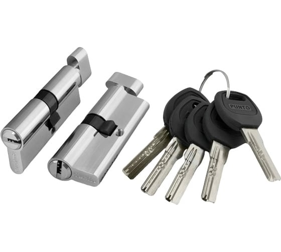 Изображение товара Цилиндровый механизм с вертушкой PUNTO A202/90 mm 35+10+45 SN мат. никель 5 кл. 34045