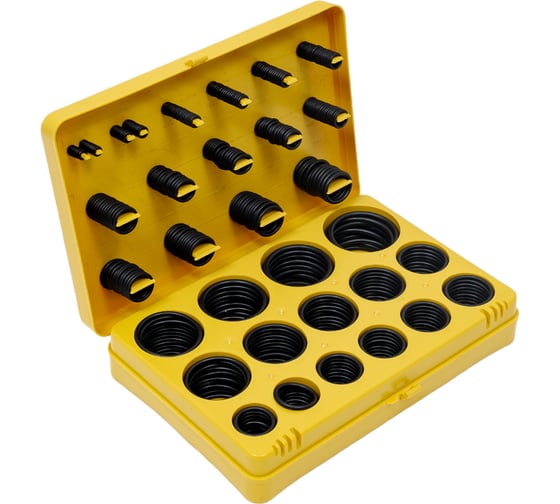 Изображение товара Набор колец резиновых уплотнительных O-Ring NBR70 метр. (№5с) 386 шт HIMPT 00028011432