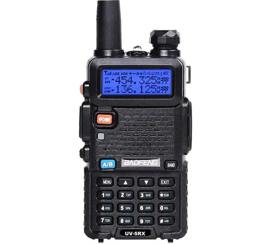 Изображение товара Портативная радиостанция Baofeng UV-5RX/1800мАч, 136-174/200-260/400-520 МГц, 128 каналов, 5 Вт 00030200