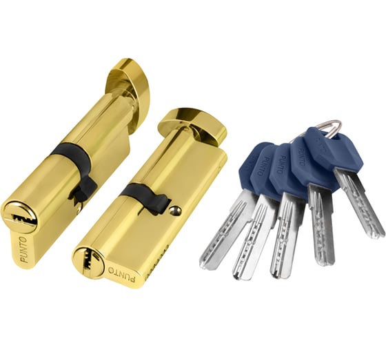 Изображение товара Цилиндровый механизм с вертушкой PUNTO Z402/60 mm 25+10+25 PB латунь 5 кл. 35261