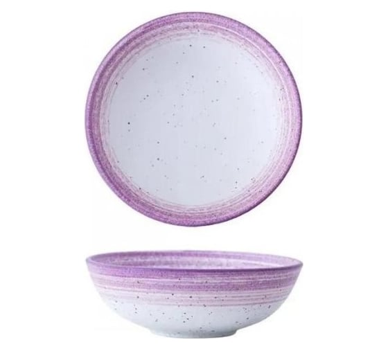 Изображение товара Набор салатников Homium Melody, 2 шт., D21 см, керамический, цвет лиловый set2E630B0101