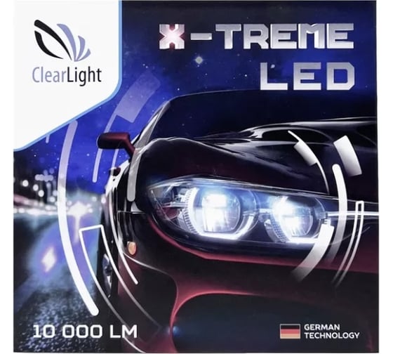 Изображение товара Комплект ламп Clearlight led x-treme h27, 10000 lm, 2 шт, 6000k CLXTMLEDH27-2