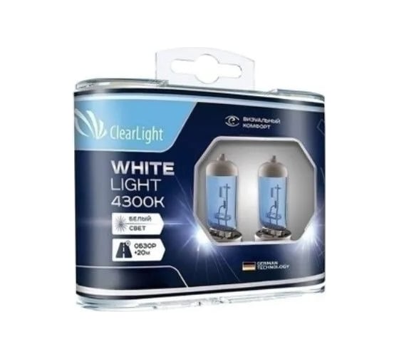 Изображение товара Комплект ламп Clearlight h4 12v-60/55w whitelight (2 шт.) + w5w blue vision (2 шт.) MLH4WL+W5W