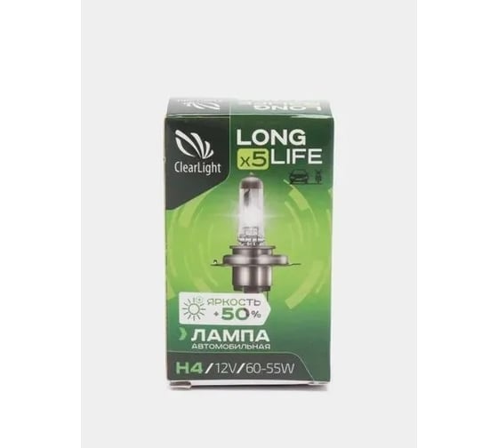 Изображение товара Лампа Clearlight longlife h4, 12v, 60/55w, блистер 1 шт MLH4LL1B