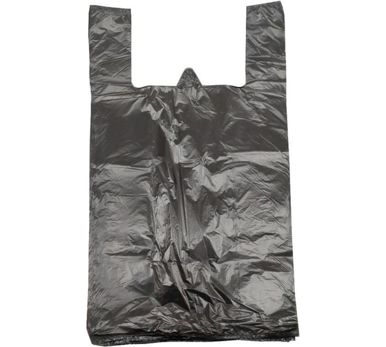 Изображение товара Пакет-майка ООО Комус пнд, 38+20x68 см, 15 мкм, 200 шт., черный 1869616