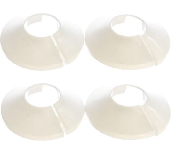 Изображение товара Декоративная чашка отражатель 60x28x12 мм, разъемная, пластик, белая, 4 шт VIVALDO ШГ772079