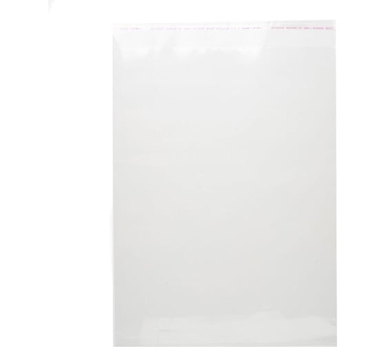 Изображение товара Пакет ООО Комус бопп, 250x350+40 мм, клапан со скотчем, 30 мкм, 100 шт. 1448775