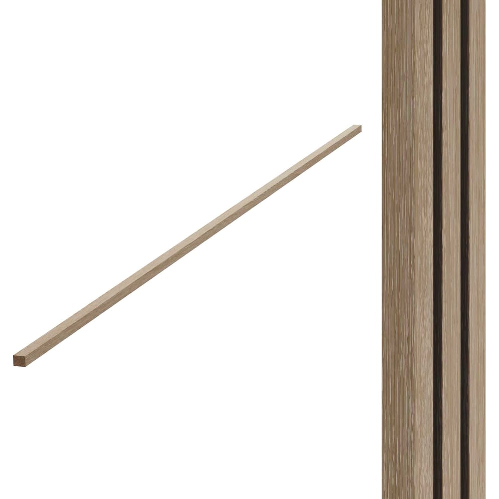 Изображение товара Торцевые планки Wood App дуб шале натуральный 2780x27x22 мм для отделки интерьера