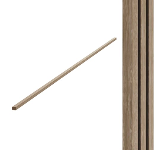 Изображение товара Торцевые планки Wood App дуб шале натуральный, 2780x27x22 мм 04-01-2780