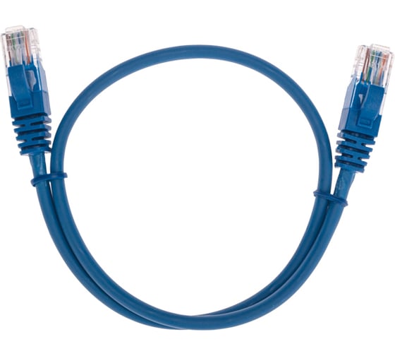 Изображение товара Патч-корд U/UTP REXANT CAT 5e, RJ45-RJ45, 26AWG, LSZH, синий, 0,5м 02-0104-05