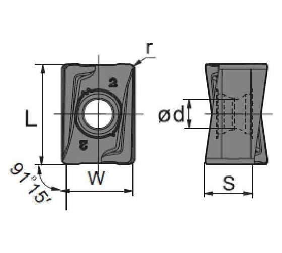Изображение товара Пластина ANGX110504pnr-lh YD101, 10 шт ZCC-CT 00001259940