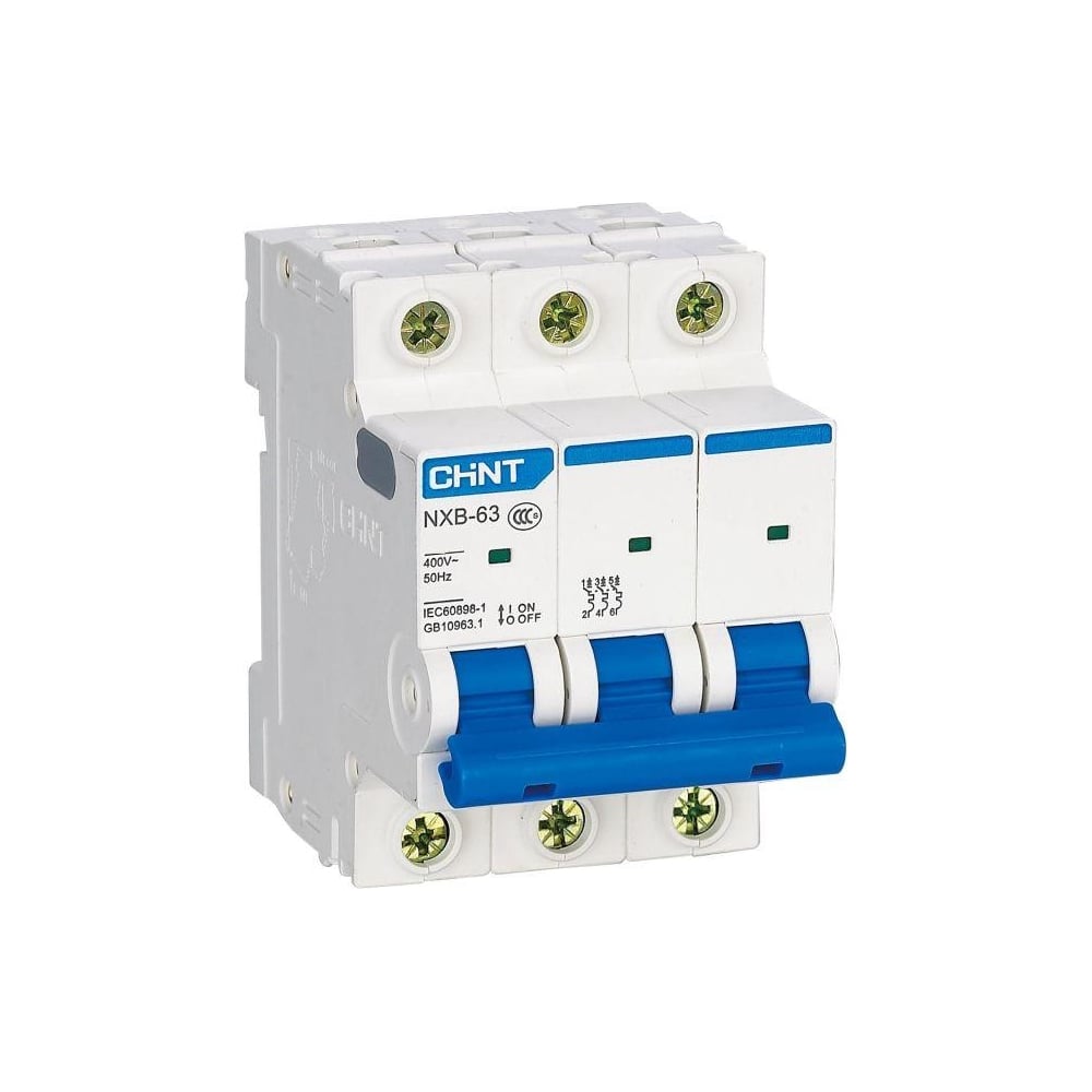 Изображение товара Автоматический выключатель CHINT модульный 3п B 40А 6кА NXB-63 (R) 814200
