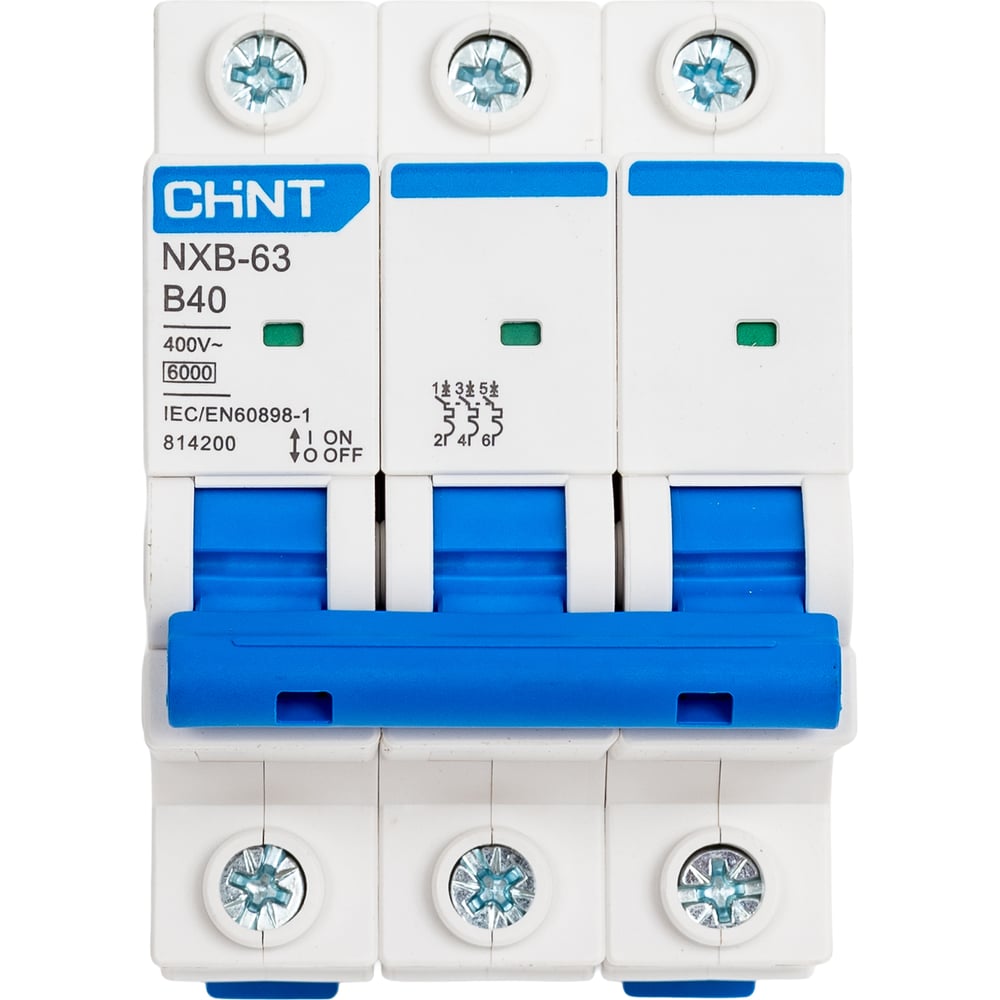 Изображение товара Автоматический выключатель CHINT 3п 40А 6кА NXB-63 (R)