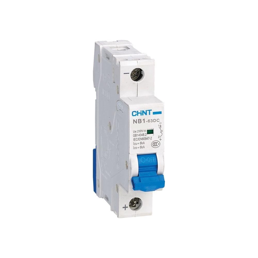 Изображение товара Автоматический выключатель CHINT модульный 1п C 6А 6кА NB1-63DC 250В DC (R) 182703