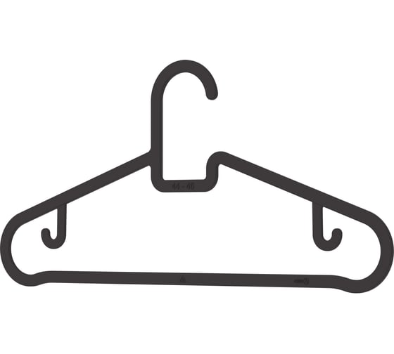 Изображение товара Набор вешалок-плечиков ЗПИ "Альтернатива" 44-46 р, черный, 10 шт. М8753